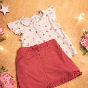 Floral top and skirt set